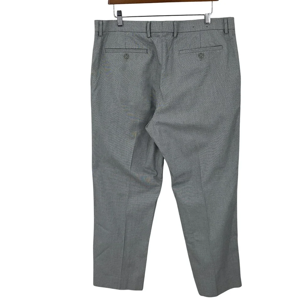Banana Republic Dress Pants Mens 36x28 Grey Cotton Non-Iron Tailored Slim Fit